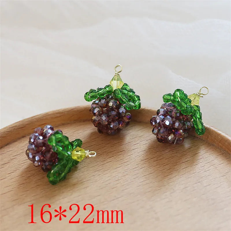 Copper Winding Grape Shape Charms DIY Jewelry Earring Accessory