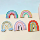 30pcs Geometry Rainbow Arch Shape Acrylic Beads DIY Jewelry Earring/Accessory