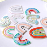 30pcs Geometry Rainbow Arch Shape Acrylic Beads DIY Jewelry Earring/Accessory
