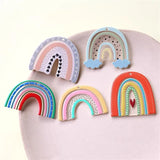 30pcs Geometry Rainbow Arch Shape Acrylic Beads DIY Jewelry Earring/Accessory