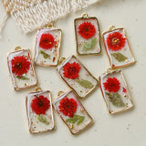 30pcs Daisy Natural Dried Flowers Floating Locket Charms DIY Jewelry Accessory