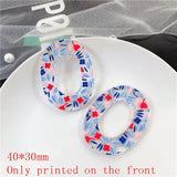 40pcs Flowers Pattern Acrylic Beads for DIY Jewelry Earring/Garment Accessory