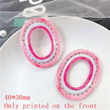 40pcs Flowers Pattern Acrylic Beads for DIY Jewelry Earring/Garment Accessory