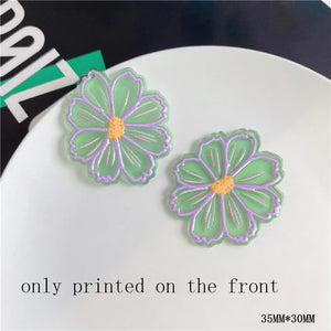 40pcs Cartoon Flowers Shape Acrylic Beads DIY Jewelry Earring/Garment Pendant