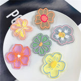 40pcs Cartoon Flowers Shape Acrylic Beads DIY Jewelry Earring/Garment Pendant