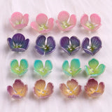 50pcs 13mm Flowers Acrylic Beads DIY Earring Accessory