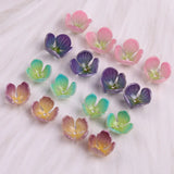 50pcs 13mm Flowers Acrylic Beads DIY Earring Accessory