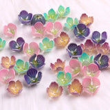 50pcs 13mm Flowers Acrylic Beads DIY Earring Accessory