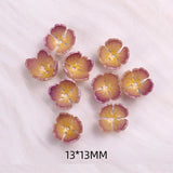 50pcs 13mm Flowers Acrylic Beads DIY Earring Accessory