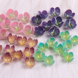 50pcs 13mm Flowers Acrylic Beads DIY Earring Accessory