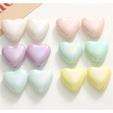 50pcs 18mm Cartoon Hearts Acrylic Beads DIY Jewelry Accessory