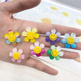 50pcs 25mm Smiley Face Acrylic Beads for DIY Earring Accessory