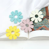 50pcs 50mm Cartoon Flowers Wood Beads DIY Jewelry Earring Garment Pendants