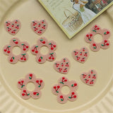 50pcs/lot Cherry Pattern Acrylic Beads for Jewelry Making DIY