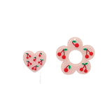 50pcs/lot Cherry Pattern Acrylic Beads for Jewelry Making DIY