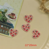 50pcs/lot Cherry Pattern Acrylic Beads for Jewelry Making DIY