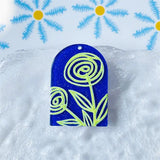 50pcs Cartoon Flowers Acrylic Beads DIY Jewelry Earring Accessory