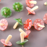 50pcs Mushroom Shape Acrylic Beads DIY Jewelry Earring/Garment Accessory