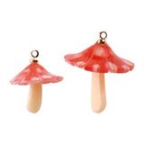50pcs Mushroom Shape Acrylic Beads DIY Jewelry Earring/Garment Accessory