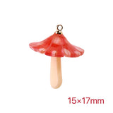 50pcs Mushroom Shape Acrylic Beads DIY Jewelry Earring/Garment Accessory