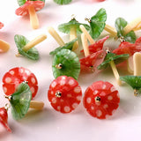 50pcs Mushroom Shape Acrylic Beads DIY Jewelry Earring/Garment Accessory