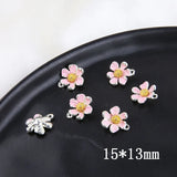 50pc Cartoon Daisy Flowers Floating Locket Charms DIY Jewelry Earring Accessory