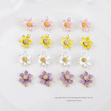 50pc Cartoon Daisy Flowers Floating Locket Charms DIY Jewelry Earring Accessory
