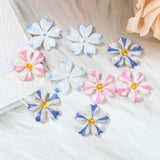 50pcs Cartoon Flowers Shape Acrylic Beads for DIY Earring Garment Hair Accessory