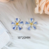 50pcs Cartoon Flowers Shape Acrylic Beads for DIY Earring Garment Hair Accessory