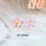 50pcs Cartoon Flowers Shape Acrylic Beads for DIY Earring Garment Hair Accessory