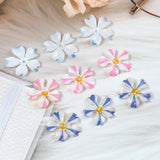 50pcs Cartoon Flowers Shape Acrylic Beads for DIY Earring Garment Hair Accessory