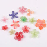 50pcs Acrylic Petal Floral Beads DIY Jewelry Earring/Hair Accessory