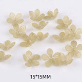 50pcs Acrylic Petal Floral Beads DIY Jewelry Earring/Hair Accessory