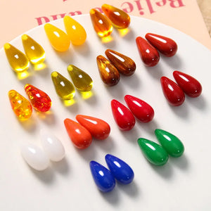 50pcs Water Drop Resin Beads for DIY Jewelry Earring/Garment - Geometry Style