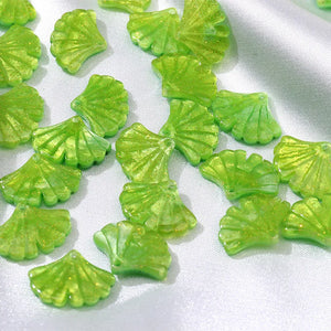 50pcs Cartoon Leaves Shape Acrylic Maple Leaf Bead DIY Jewelry Earring