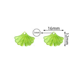50pcs Cartoon Leaves Shape Acrylic Maple Leaf Bead DIY Jewelry Earring