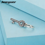 925 Sterling Silver Summer Key Floating Charm Beads Bracelet Pendant DIY Jewelry