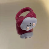Summer Sweet Cloud Ring Resin Astronaut Earth Finger