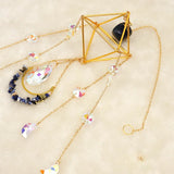 Sun Catcher Lamp Stand Hanging Window Garden Crystal Water Drop Decoration