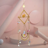 Sun Catcher Lamp Stand Hanging Window Garden Crystal Water Drop Decoration