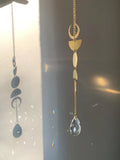 Golden Sun Prism Moon Phase Pendant Hanging Window Decor