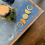 Golden Sun Prism Moon Phase Pendant Hanging Window Decor