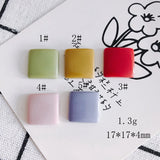 Glossy Multicolor Square Patch Material DIY Jewelry Accessories