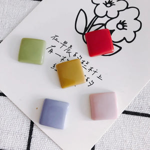 Glossy Multicolor Square Patch Material DIY Jewelry Accessories