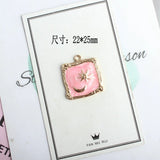 Sun Moon Charm 10pcs Pastel Enamel Charms for Jewelry Making DIY