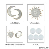 Sun Moon Epoxy Resin Mold DIY Craft Mirror Wall Clock Silicone Mould