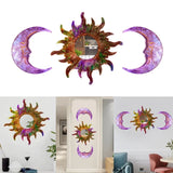 Sun Moon Epoxy Resin Mold DIY Craft Mirror Wall Clock Silicone Mould