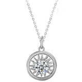 Sun Moon Moissanite Necklace S925 Sterling Silver D VVS1 Clavicle Necklace