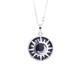 Sun Moon Reiki Stone Pendant Emotional Healing Necklace