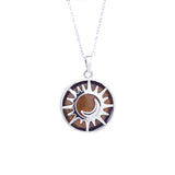 Sun Moon Reiki Stone Pendant Emotional Healing Necklace